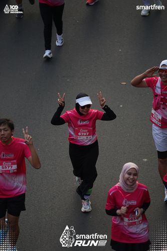Race photo from Smartfren Run 2025 