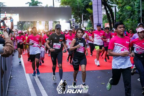 Race photo from Smartfren Run 2024