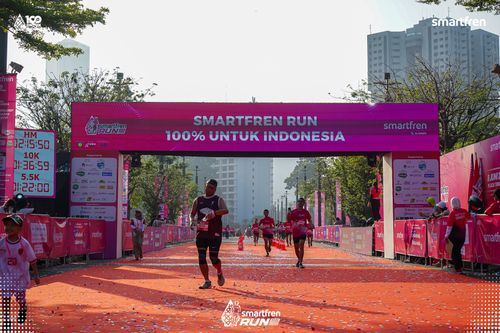 Race photo from Smartfren Run 2025 