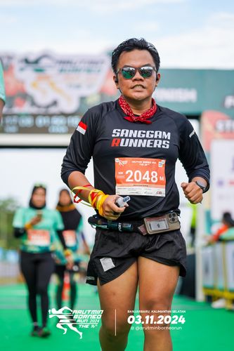 Race photo from Arutmin Borneo Run 2024