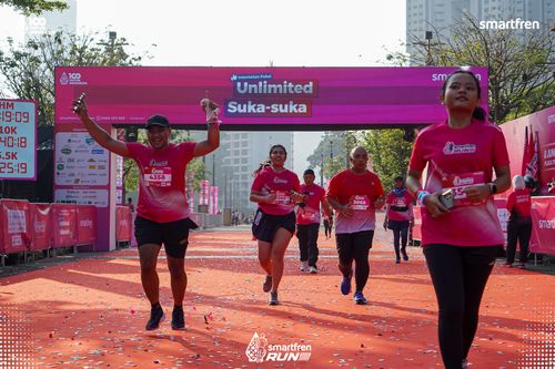 Race photo from Smartfren Run 2025 