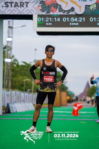 Race photo from Arutmin Borneo Run 2024