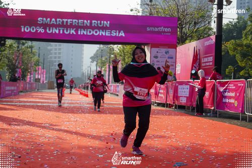 Race photo from Smartfren Run 2025 