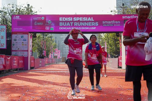 Race photo from Smartfren Run 2025 