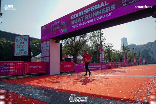 Race photo from Smartfren Run 2025 