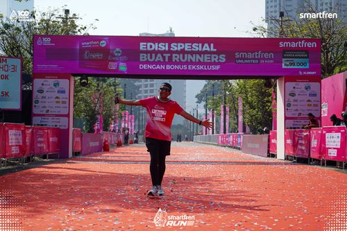 Race photo from Smartfren Run 2025 