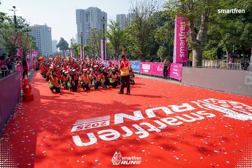 Race photo from Smartfren Run 2025 