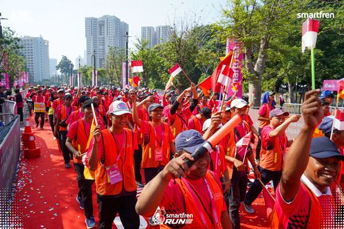 Race photo from Smartfren Run 2025 