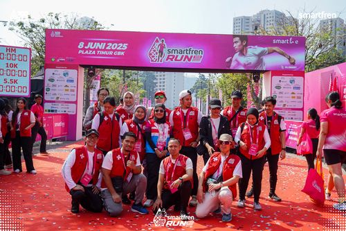 Race photo from Smartfren Run 2025 