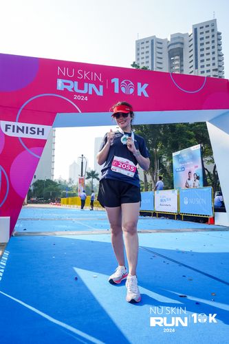 Race photo from Nu Skin Run 10K