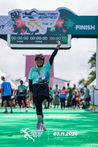 Race photo from Arutmin Borneo Run 2024