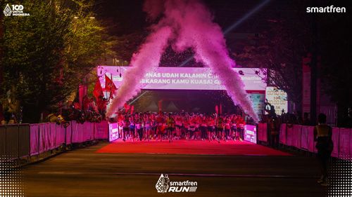 Race photo from Smartfren Run 2025 