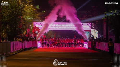 Race photo from Smartfren Run 2025 
