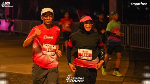 Race photo from Smartfren Run 2025 