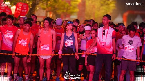 Race photo from Smartfren Run 2025 
