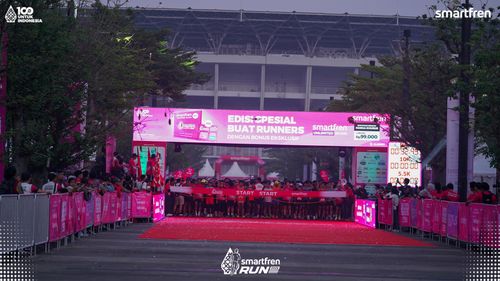 Race photo from Smartfren Run 2025 