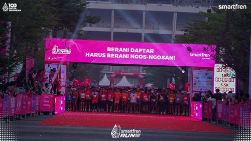 Race photo from Smartfren Run 2025 