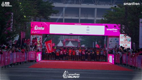 Race photo from Smartfren Run 2025 