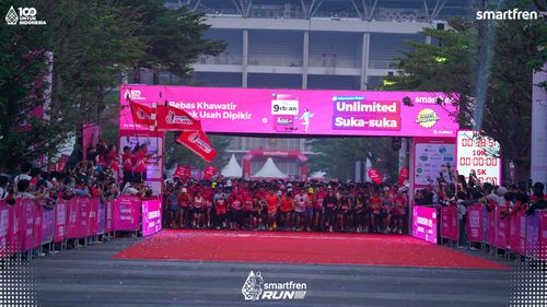 Race photo from Smartfren Run 2025 