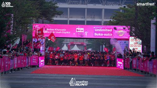 Race photo from Smartfren Run 2025 