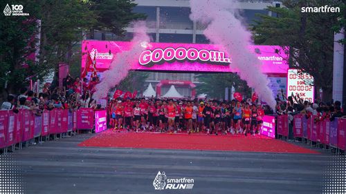 Race photo from Smartfren Run 2025 