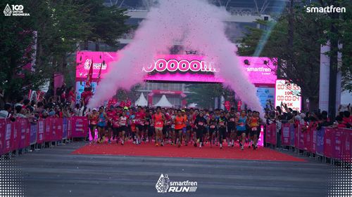Race photo from Smartfren Run 2025 
