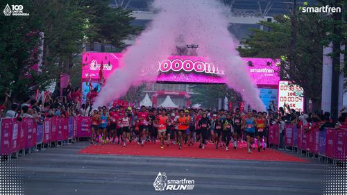 Race photo from Smartfren Run 2025 