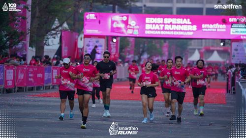 Race photo from Smartfren Run 2025 