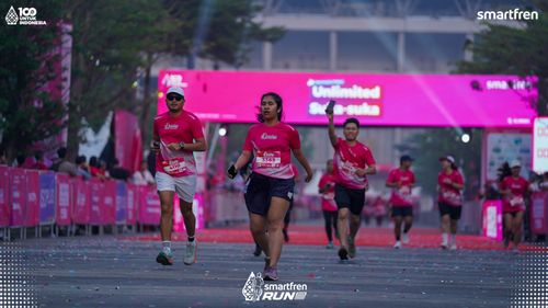 Race photo from Smartfren Run 2025 