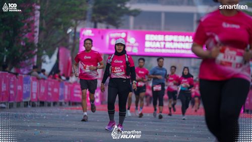 Race photo from Smartfren Run 2025 