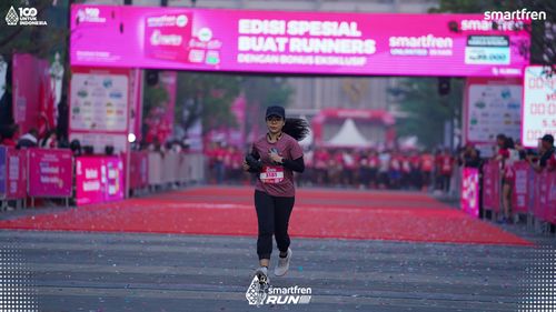 Race photo from Smartfren Run 2025 