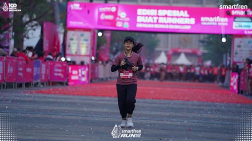 Race photo from Smartfren Run 2025 