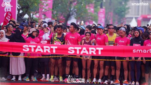 Race photo from Smartfren Run 2025 