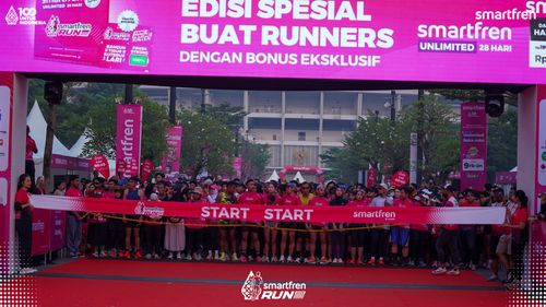 Race photo from Smartfren Run 2025 