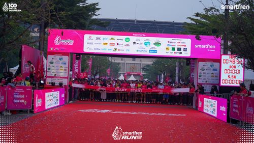 Race photo from Smartfren Run 2025 