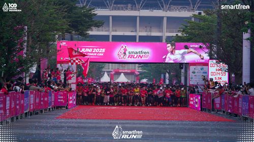 Race photo from Smartfren Run 2025 