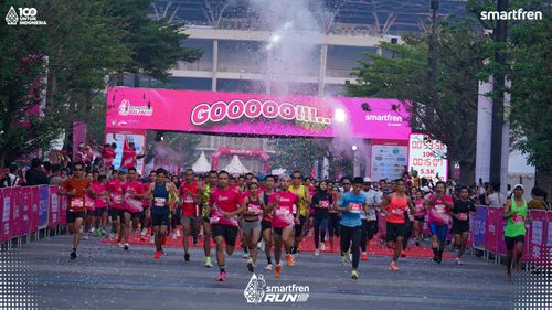 Race photo from Smartfren Run 2025 
