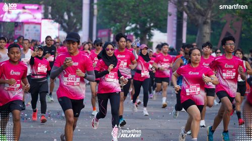 Race photo from Smartfren Run 2025 