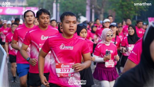 Race photo from Smartfren Run 2025 