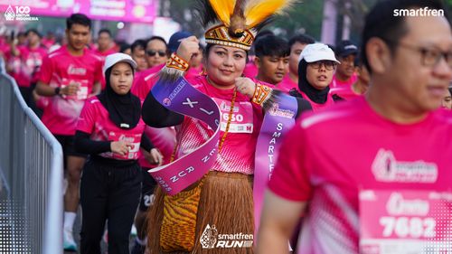 Race photo from Smartfren Run 2025 