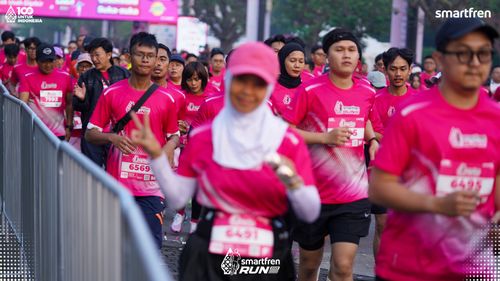 Race photo from Smartfren Run 2025 
