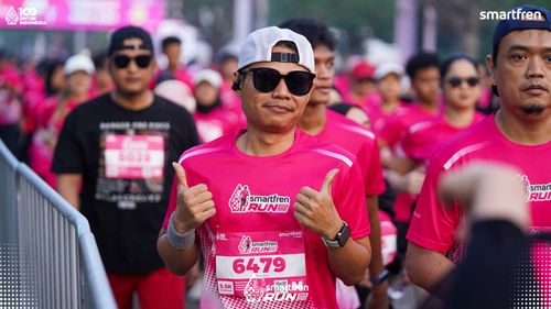 Race photo from Smartfren Run 2025 