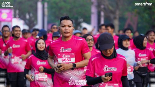 Race photo from Smartfren Run 2025 