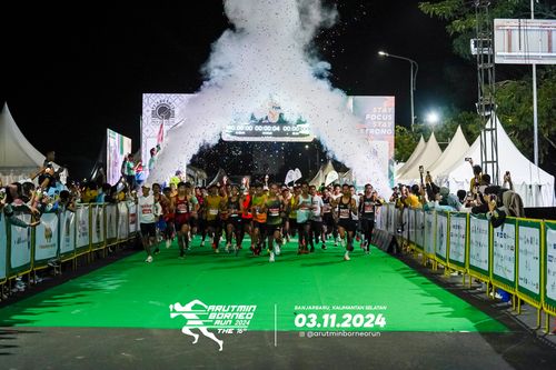 Race photo from Arutmin Borneo Run 2024