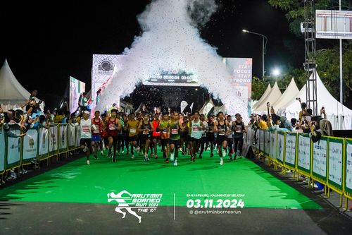 Race photo from Arutmin Borneo Run 2024