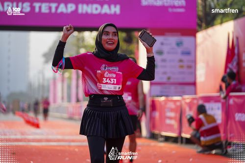 Race photo from Smartfren Run 2025 