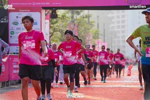 Race photo from Smartfren Run 2025 