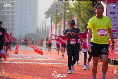 Race photo from Smartfren Run 2025 