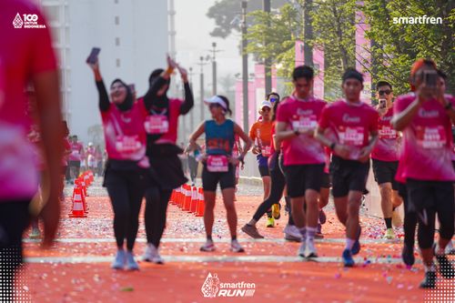 Race photo from Smartfren Run 2025 