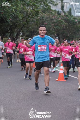 Race photo from Smartfren Run 2025 